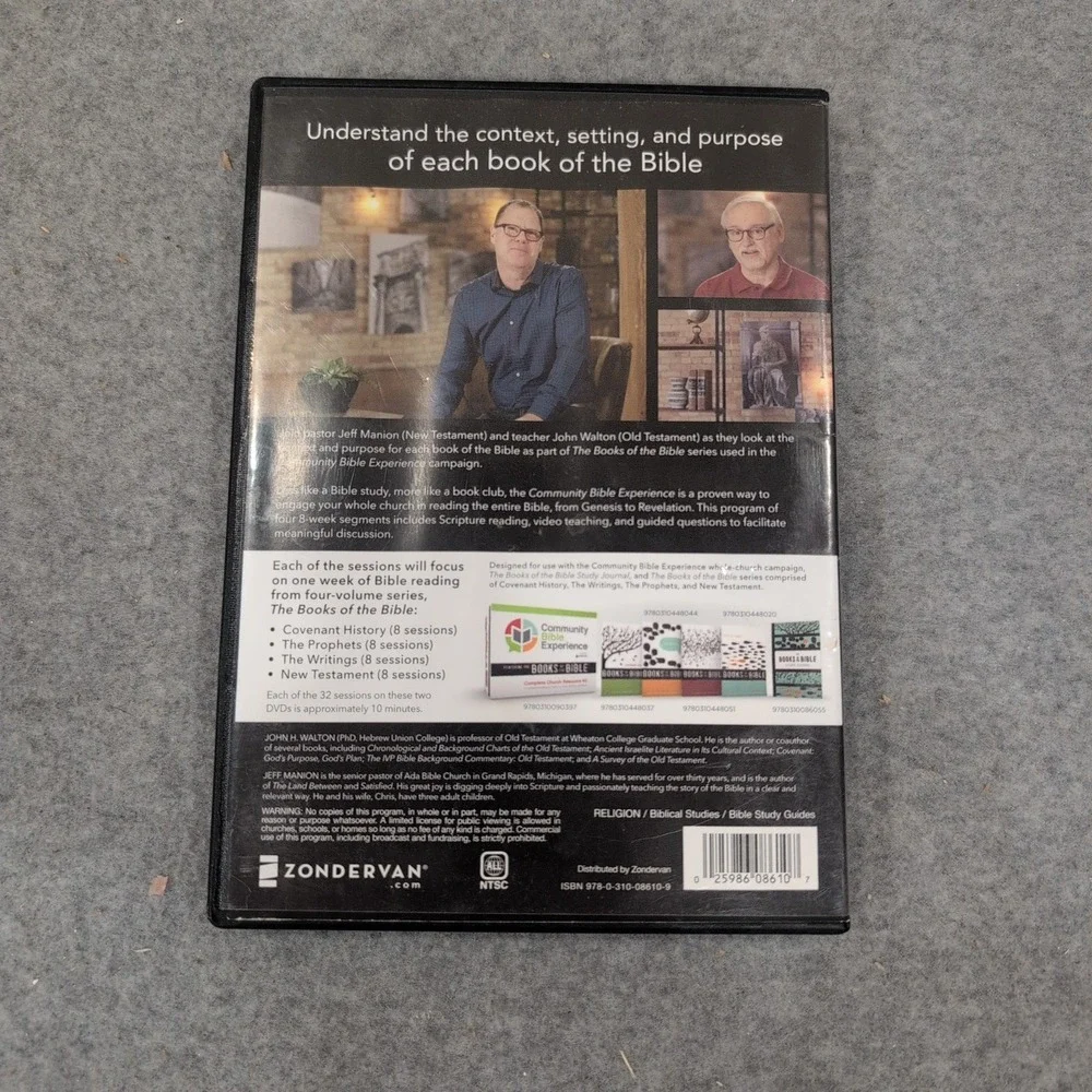 The Books of the Bible Video Study DVD Zondervan 32 Sessions Jeff Manion Walton - Picture 2 of 3